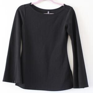 Yoana Baraschi Black Flare Sleeve Whimsy Goth Top Shirt Blouse XS